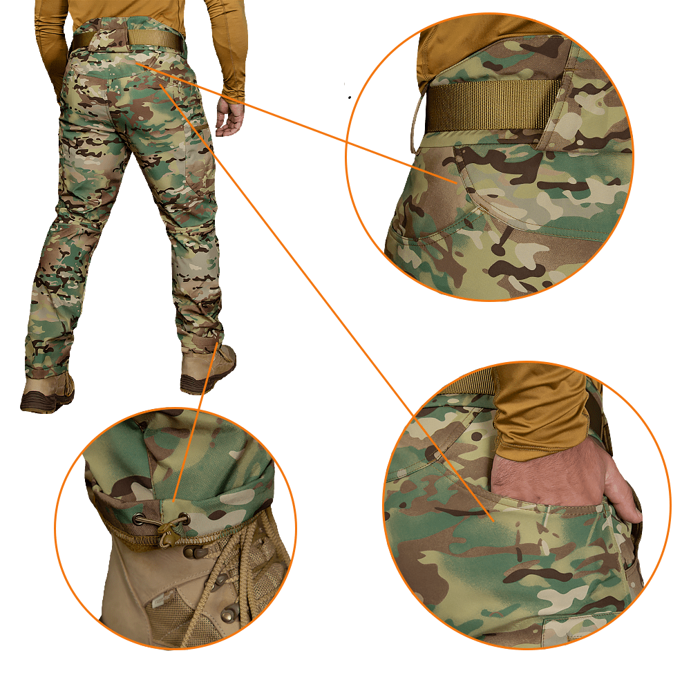 Штани Camotec SoftShell Vent Multicam Фото 4